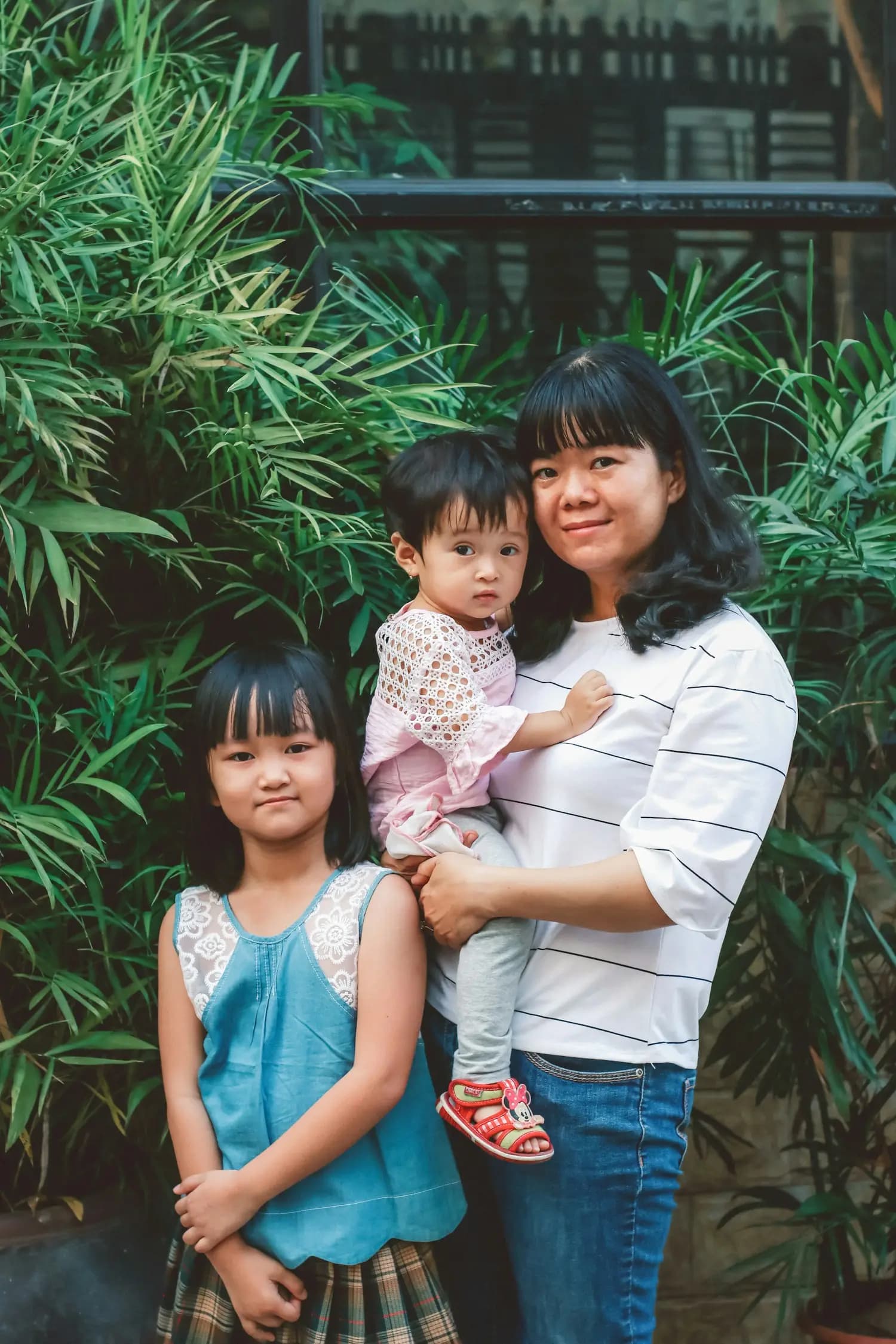 A mother and her two daughters