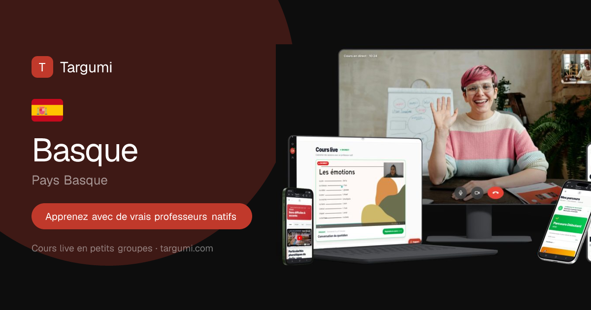 Apprendre le basque : parcours interactif + cours live profs natifs